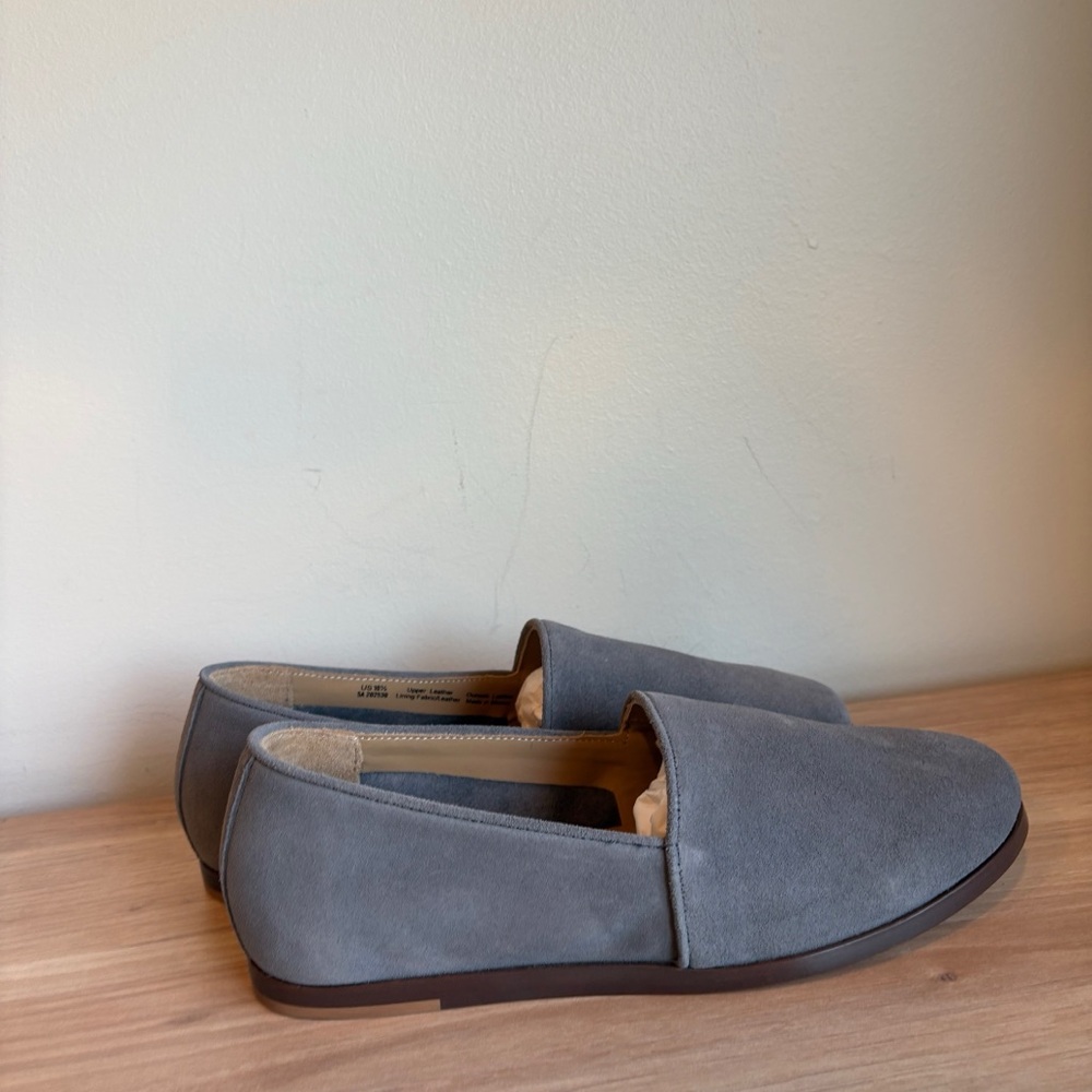 Nisolo Gray Leather Men's Slip-On Loafers NEW